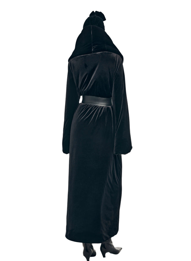 OS SHAWL COLLAR MAXI COAT