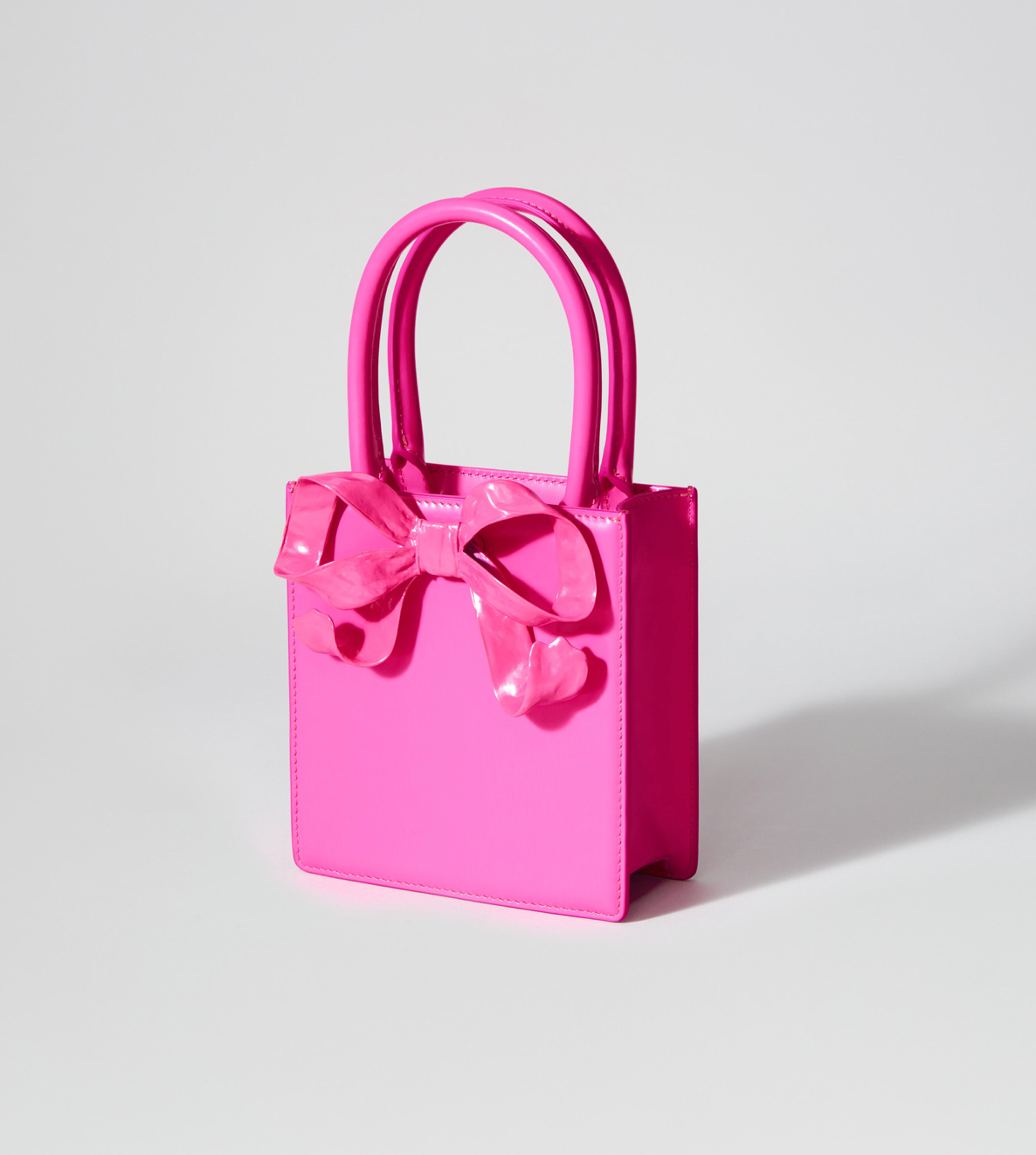Pink Bow Mini Tote Bag