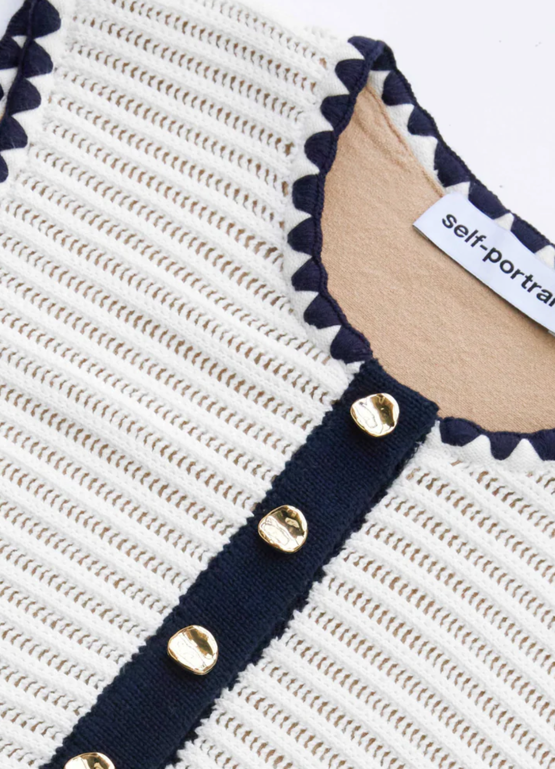 CREAM CROCHET CONTRAST MINI