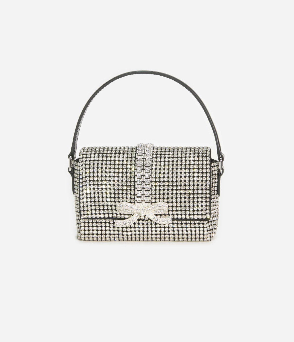 SILVER RHINESTONE CHAINMAIL MICRO BAG