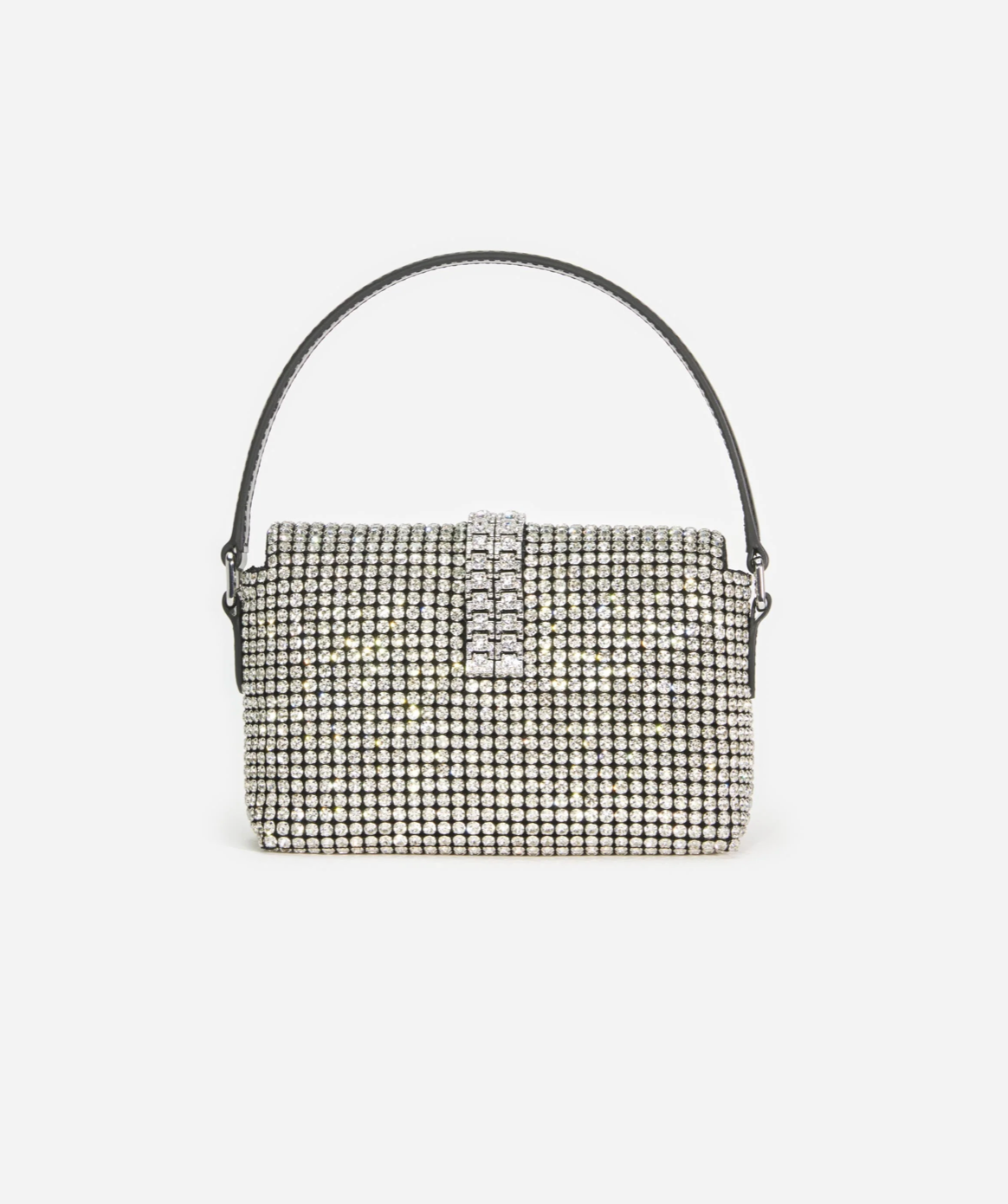 SILVER RHINESTONE CHAINMAIL MICRO BAG