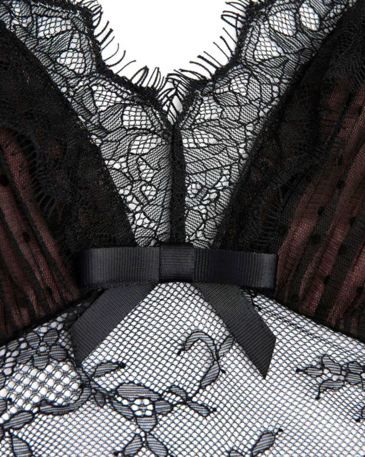 BLACK DOT MESH BODYSUIT