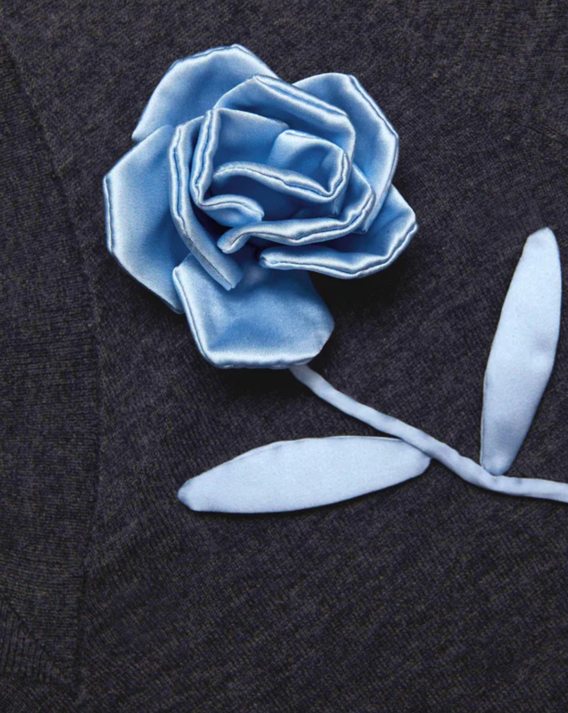 CHARCOAL BLUE ROSE JUMPER