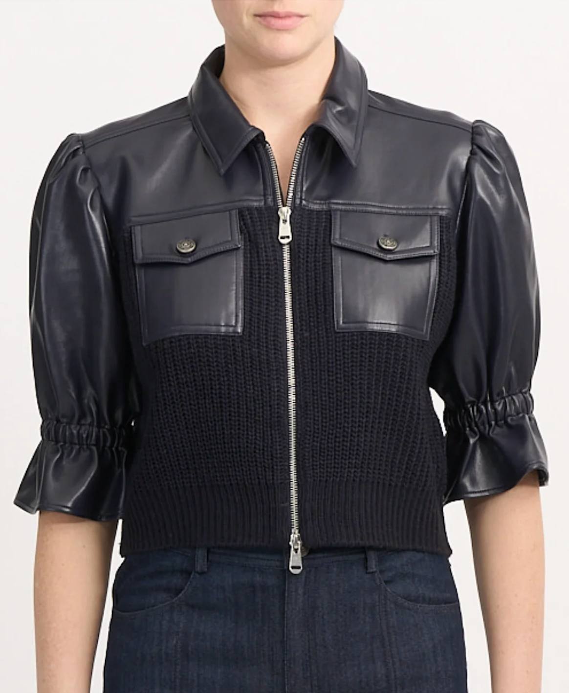 KNIT HOLLY COMBO JACKET