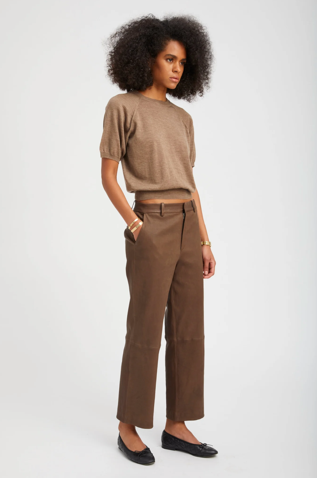 CROPPED BAGGY TROUSERS
