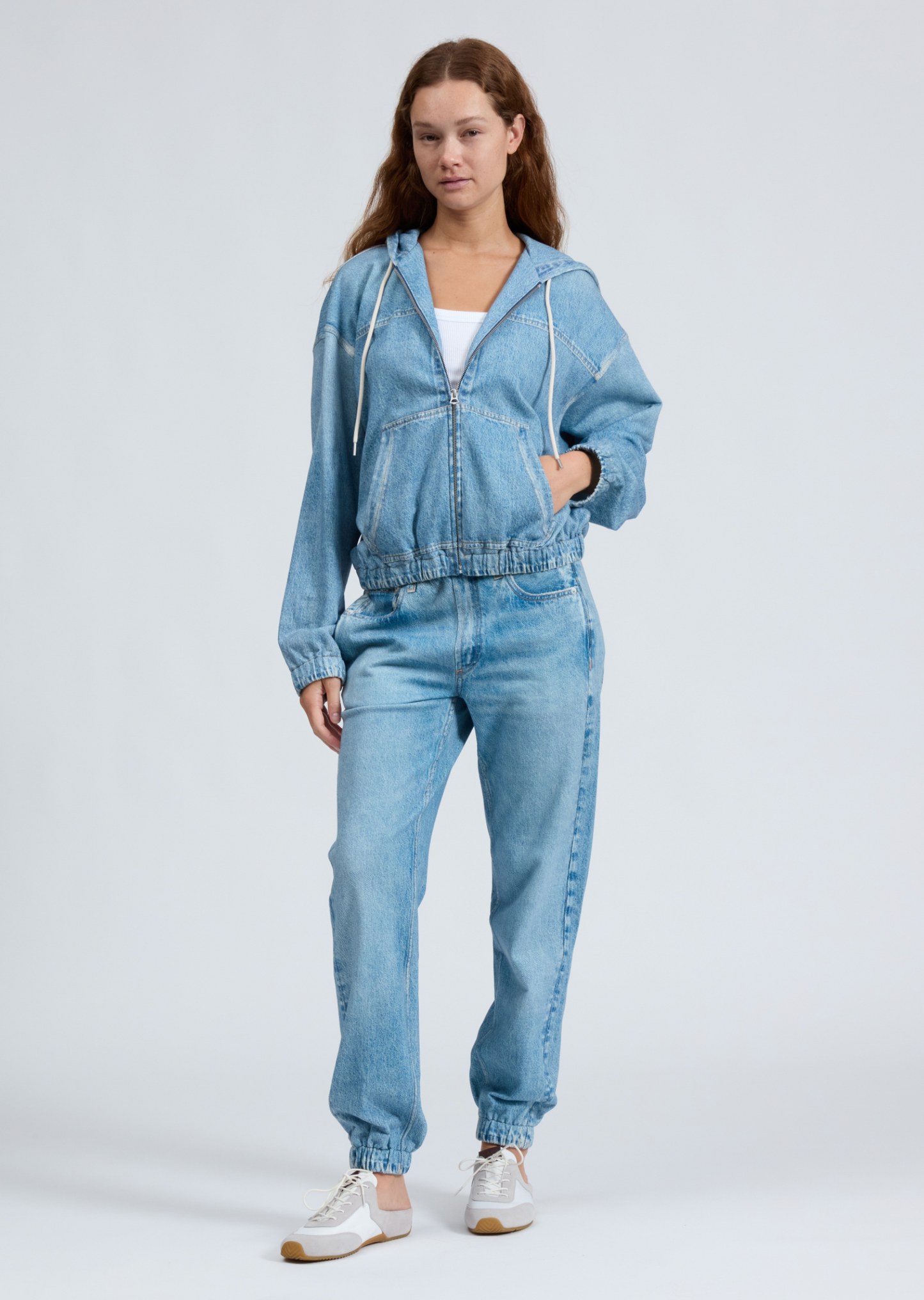 MARIMAR TERRY ZIP FRONT HOODIE