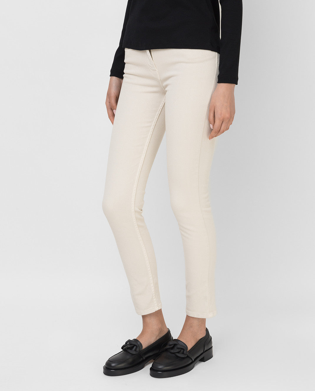 Stretch Cotton Denim Pants