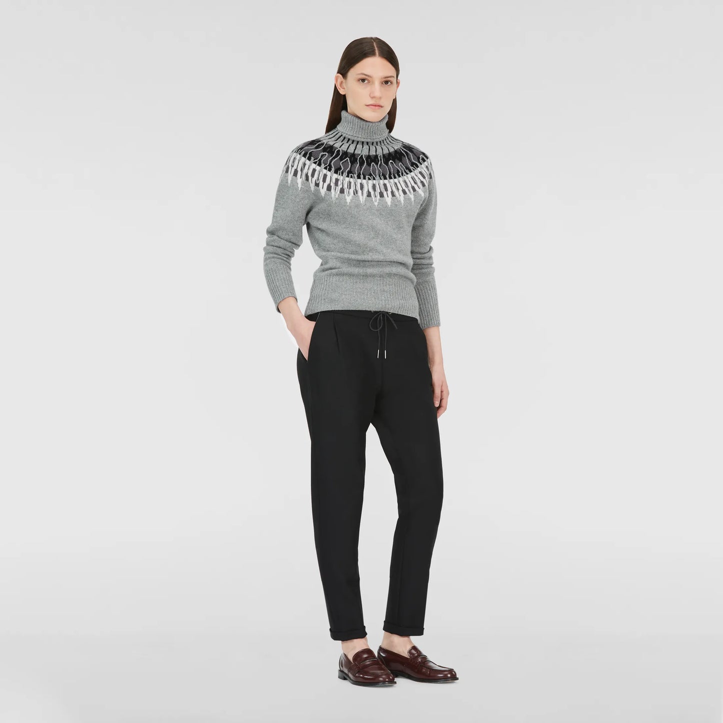 Knit Turtleneck Chest Details