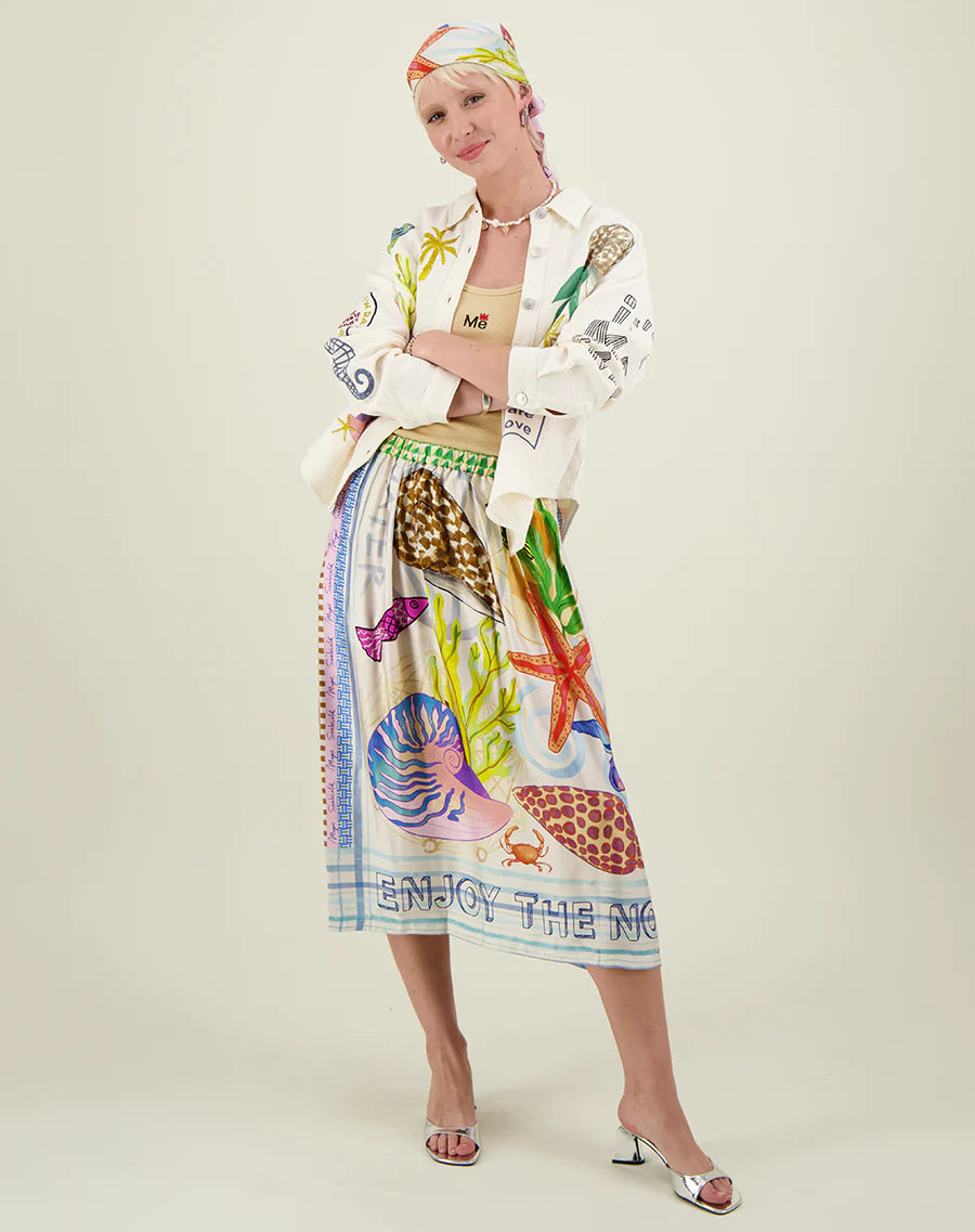 VANESSA PRINTED MIDI SKIRT