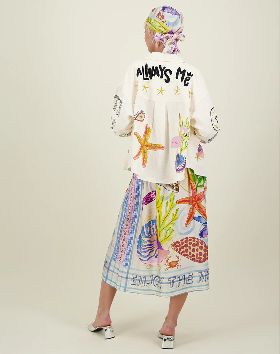 VANESSA PRINTED MIDI SKIRT