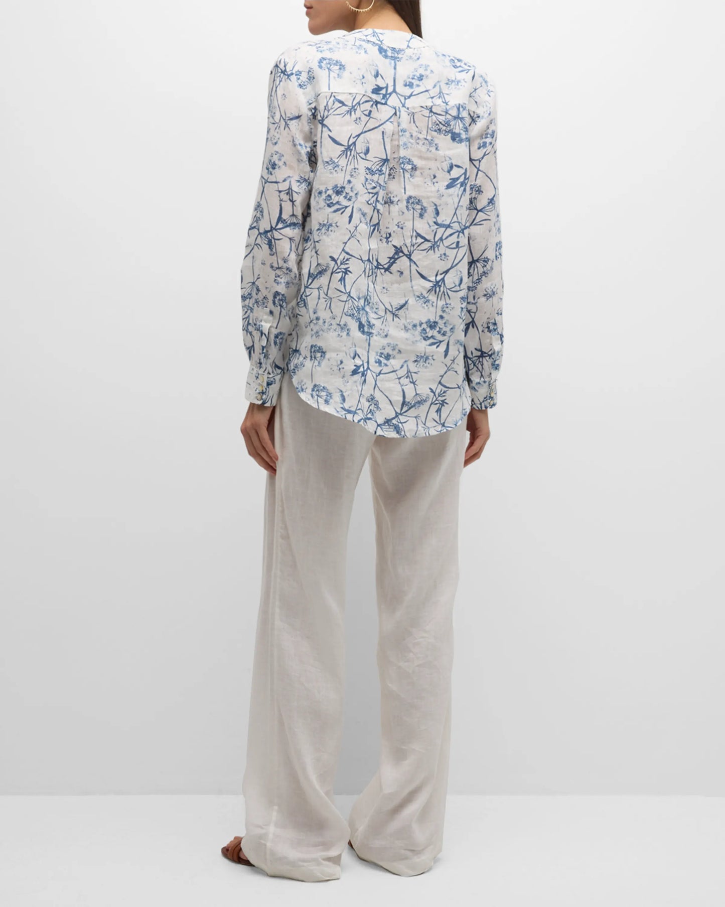 V-Neck Linen Blouse
