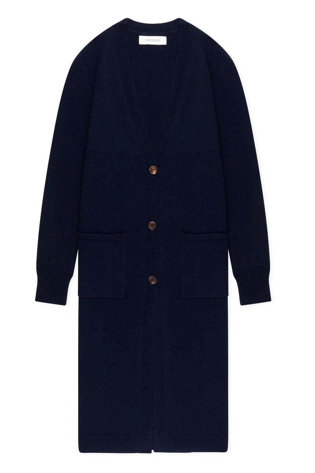 NAVY CASHMERE LONG CARDIGAN