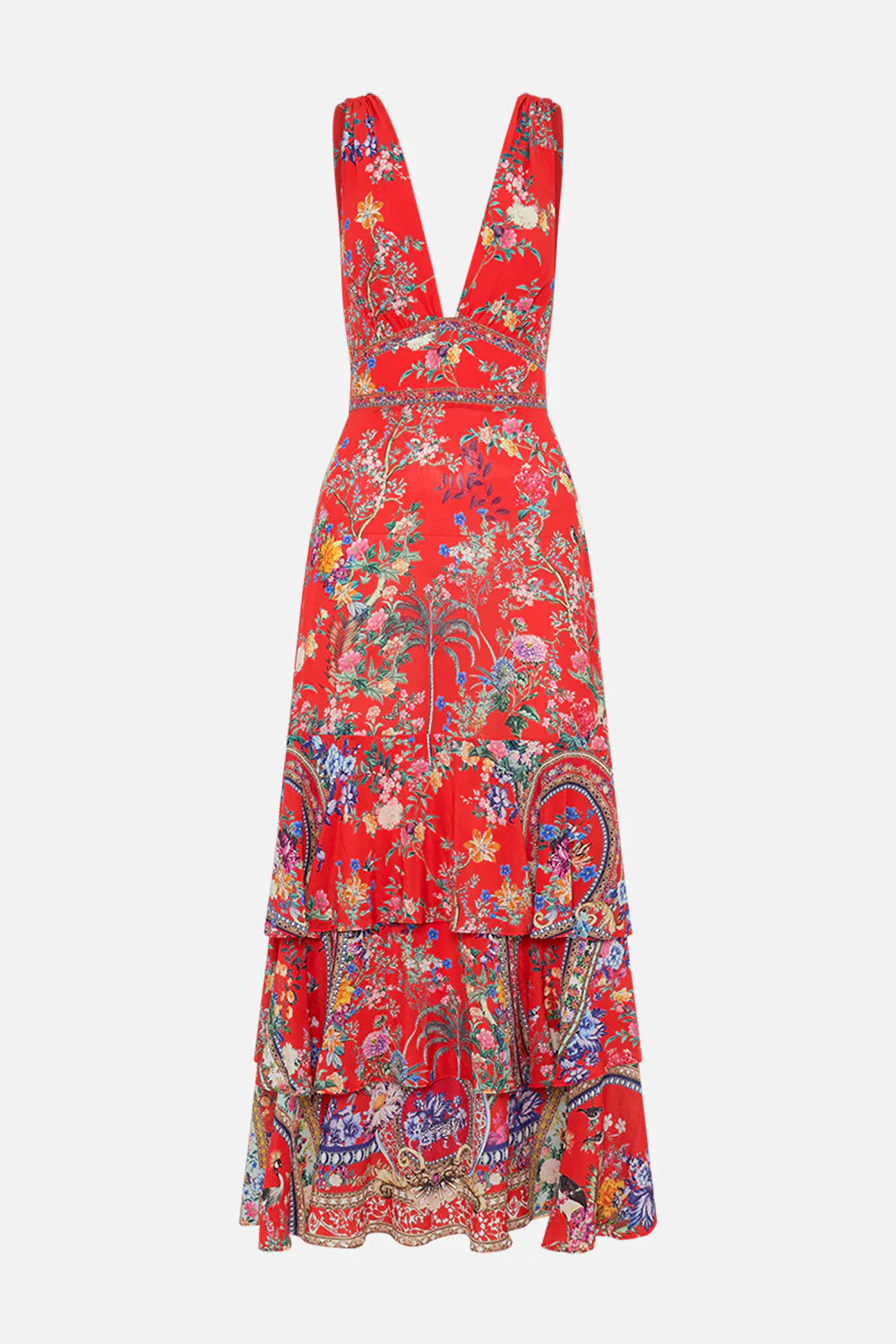 TIERED RUFFLE HEM DRESS