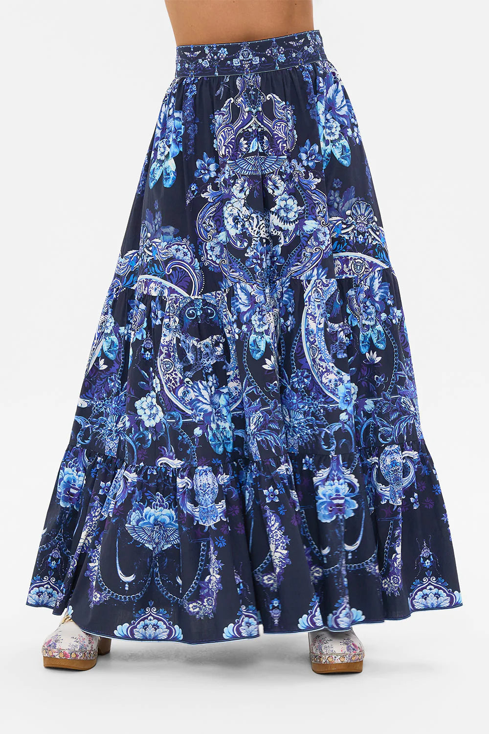 HIGH WAISTED TIERED SKIRT