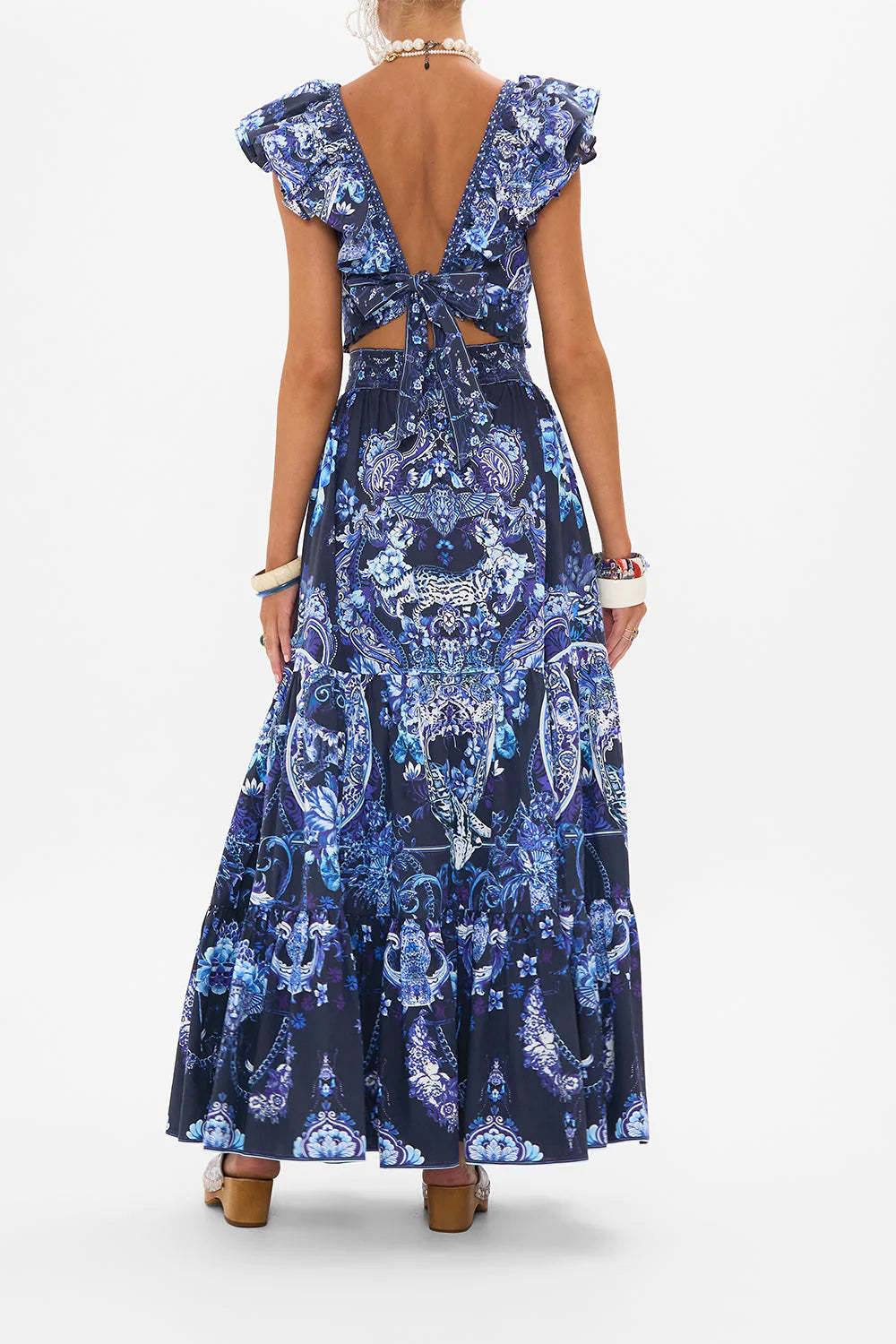 HIGH WAISTED TIERED SKIRT