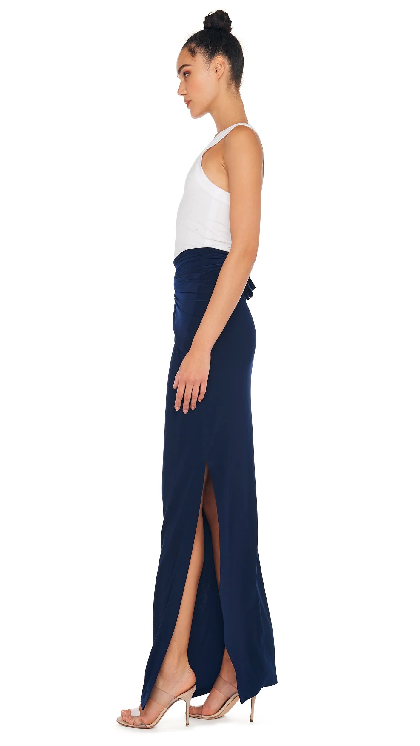 ALL IN ONE SIDE SLIT LONG SKIRT