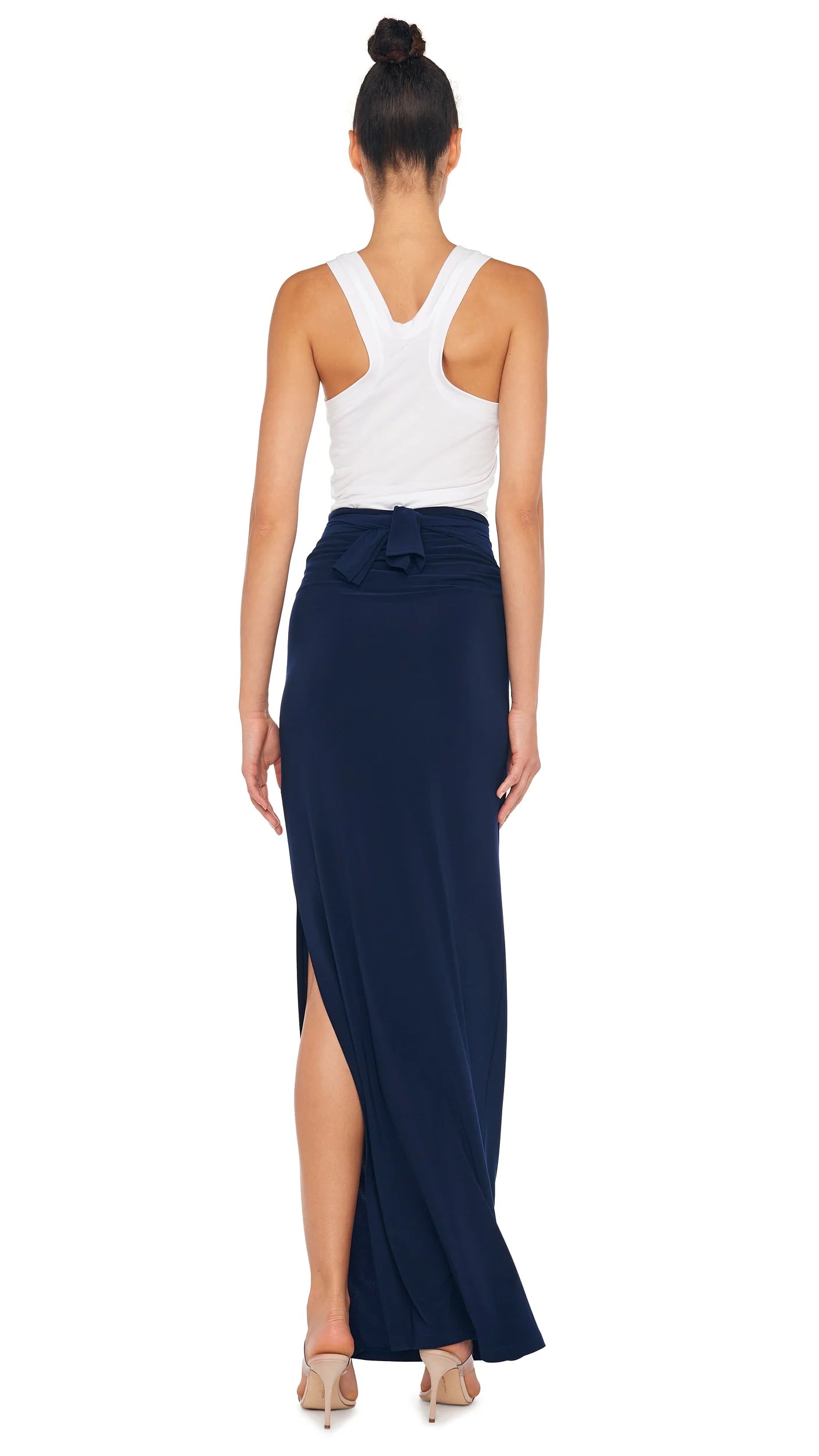 ALL IN ONE SIDE SLIT LONG SKIRT