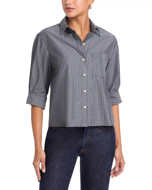 LUCIA STRIPE POPLIN SHIRT