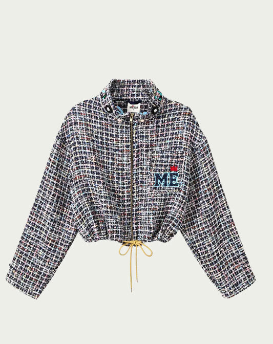 IVY CROPPED HIGH NECK ZIP TOP