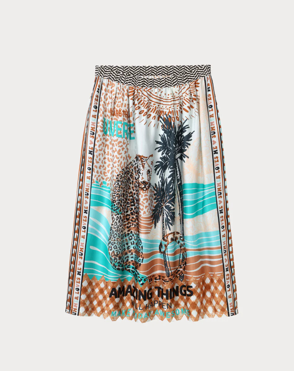 VANESSA PRINTED MIDI SKIRT