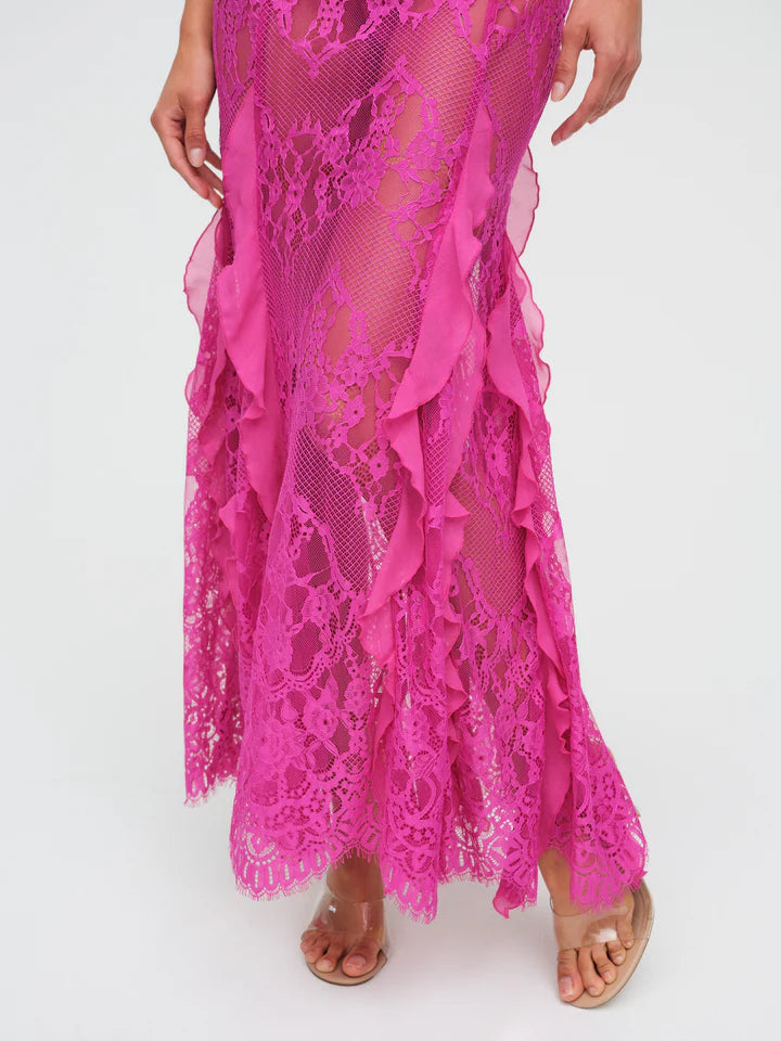 shirley lace maxi dress Sydney's Closet SC5267 Dress Black / 40