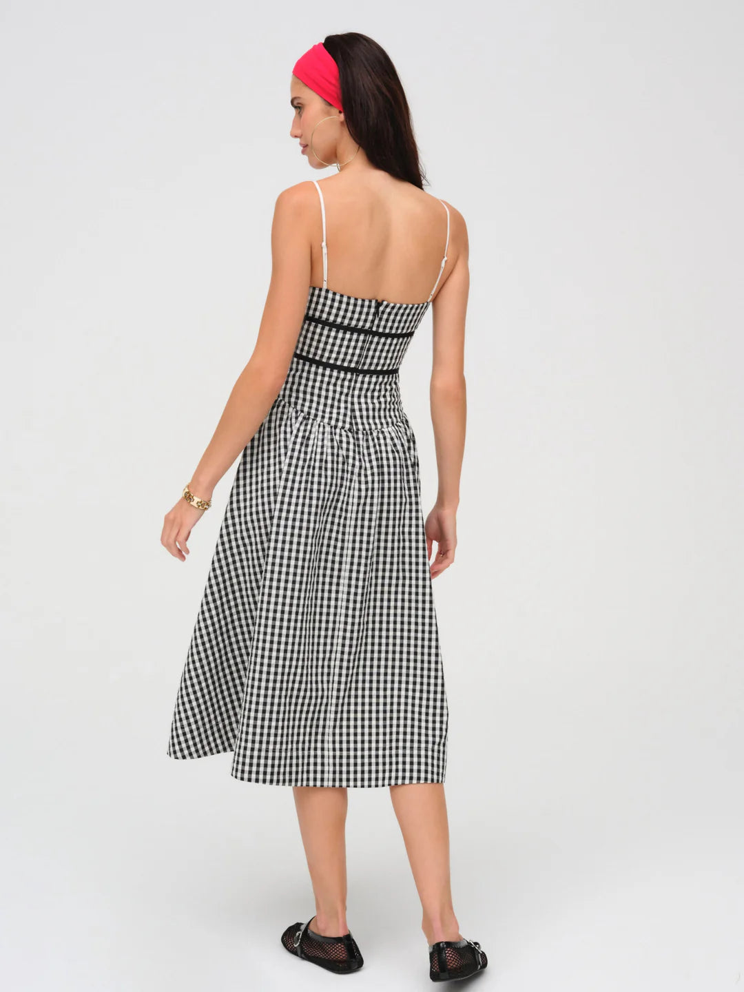 GEORGIA GINGHAM MIDI DRESS