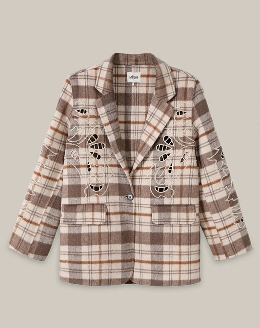KINSLEY EMBROIDERED WOOL JACKET