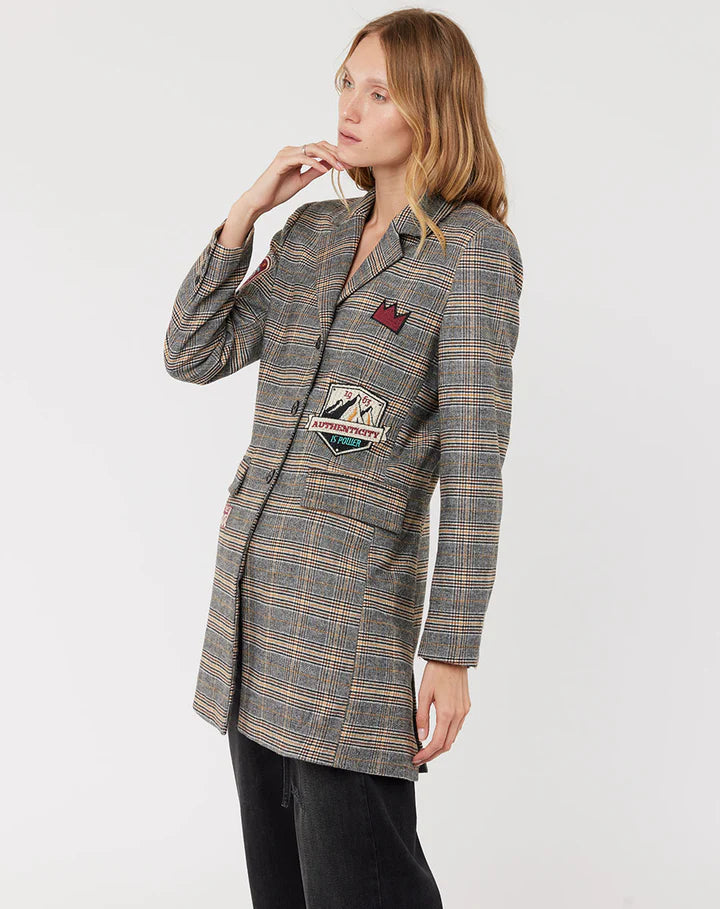 LORETTA LONGLINE PLAID JACKET