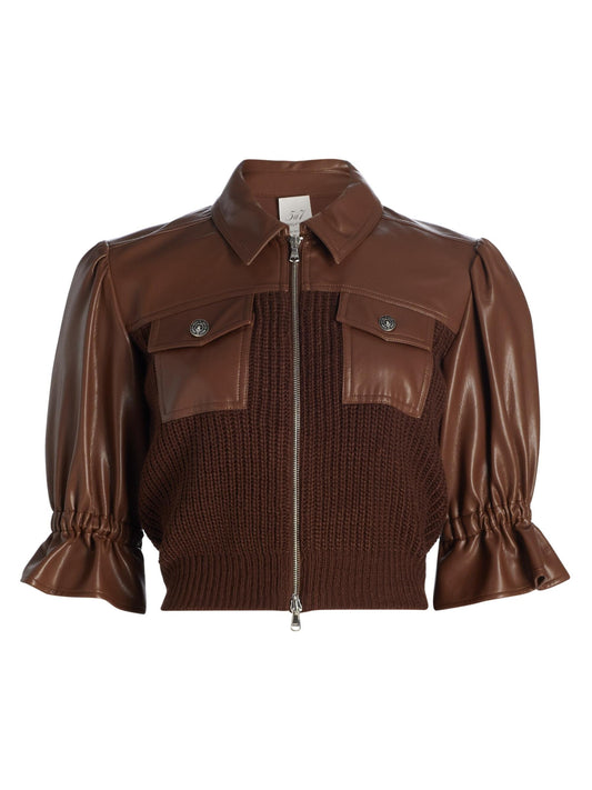 KNIT HOLLY COMBO JACKET
