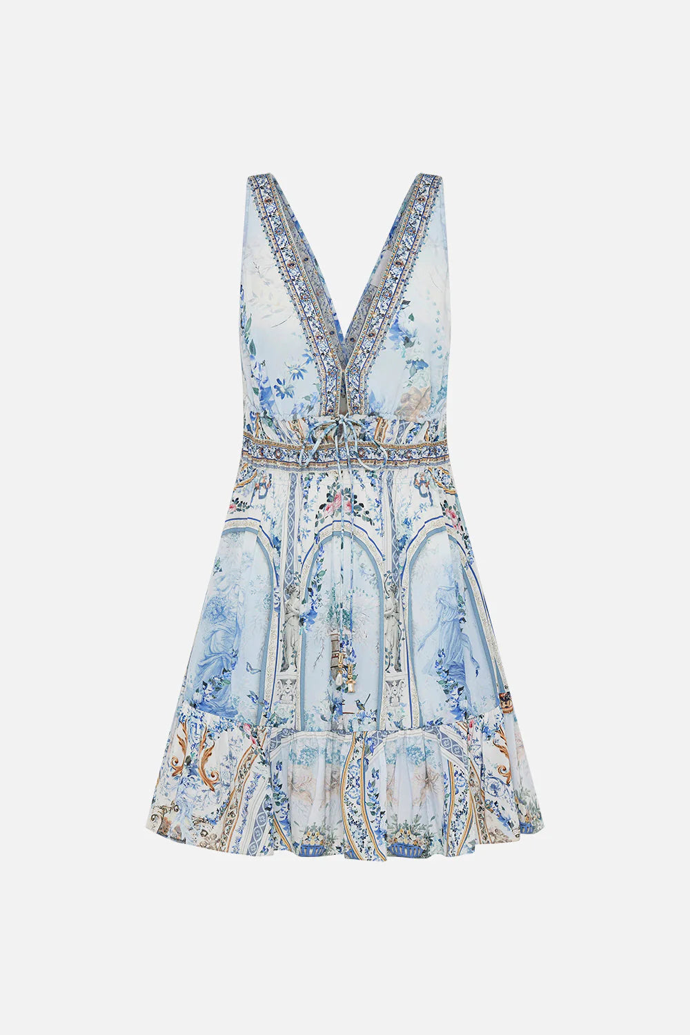 Shirred Waist Detail Mini Dress