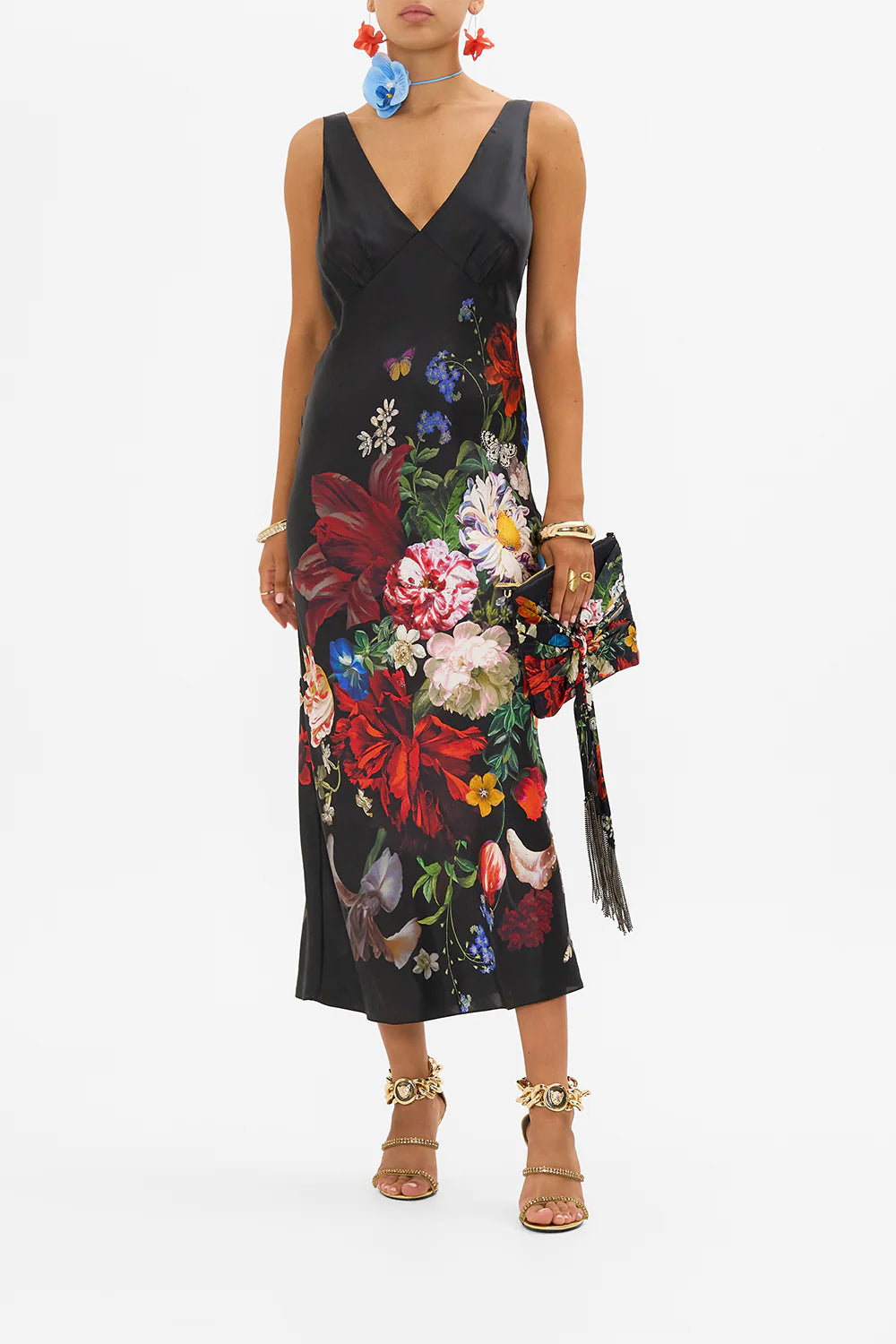 V NECK SLIP DRESS
