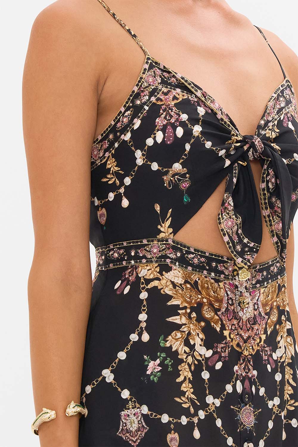 TIE FRONT CUT OUT MAXI DRESS