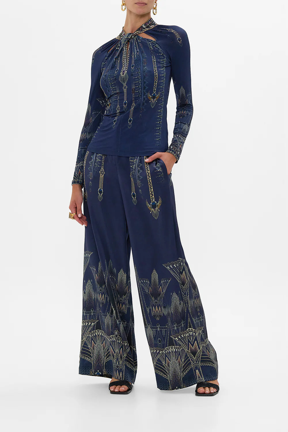 WIDE LEG WAISTED PANT