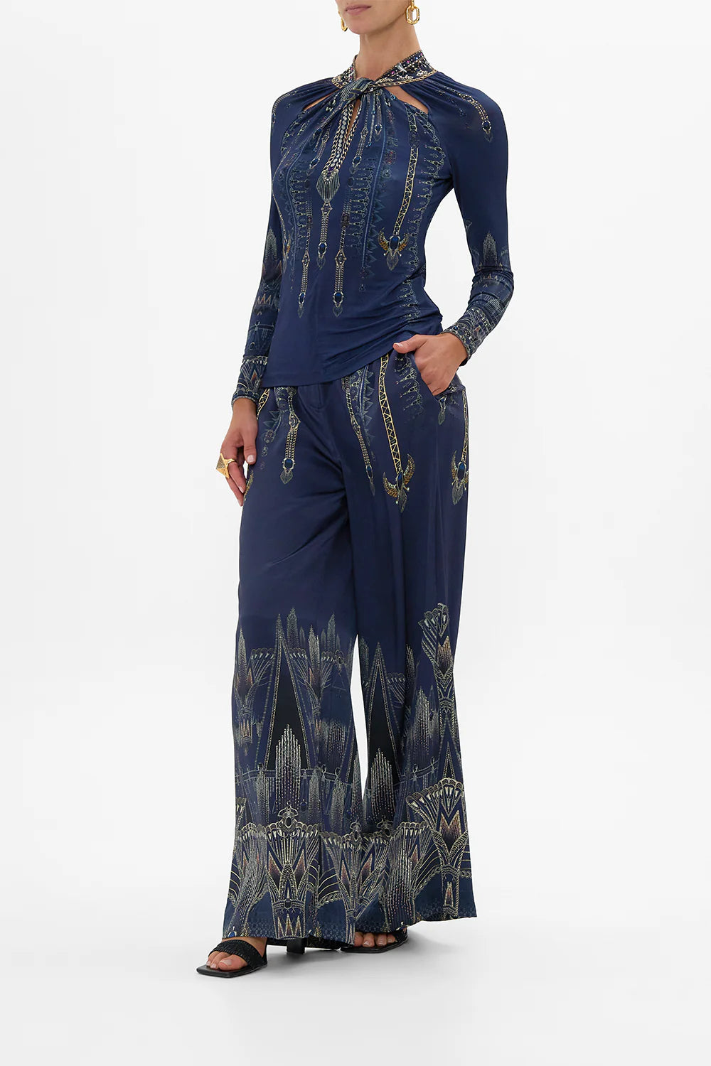 WIDE LEG WAISTED PANT