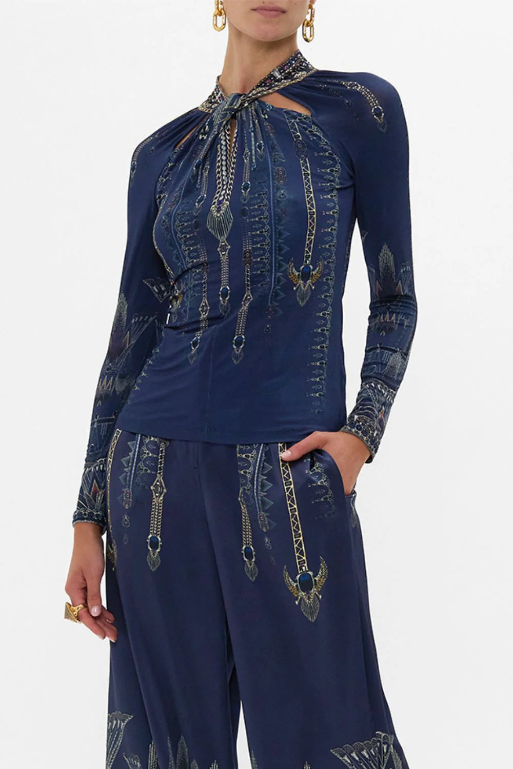 CUT OUT JERSEY TOP