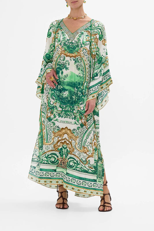 V NECK KAFTAN W TIES