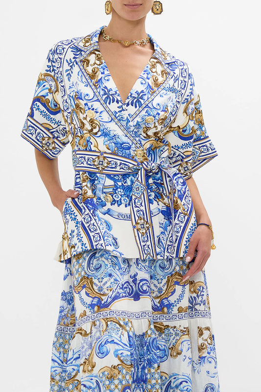 DOUBLE BREASTED SHORT SLEEVE JACKET