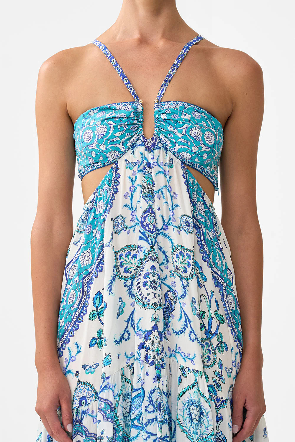 GATHERED CUT OUT DRESS
