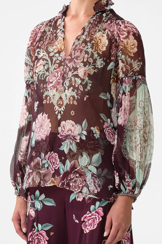 FRILL COLLARED BLOUSE