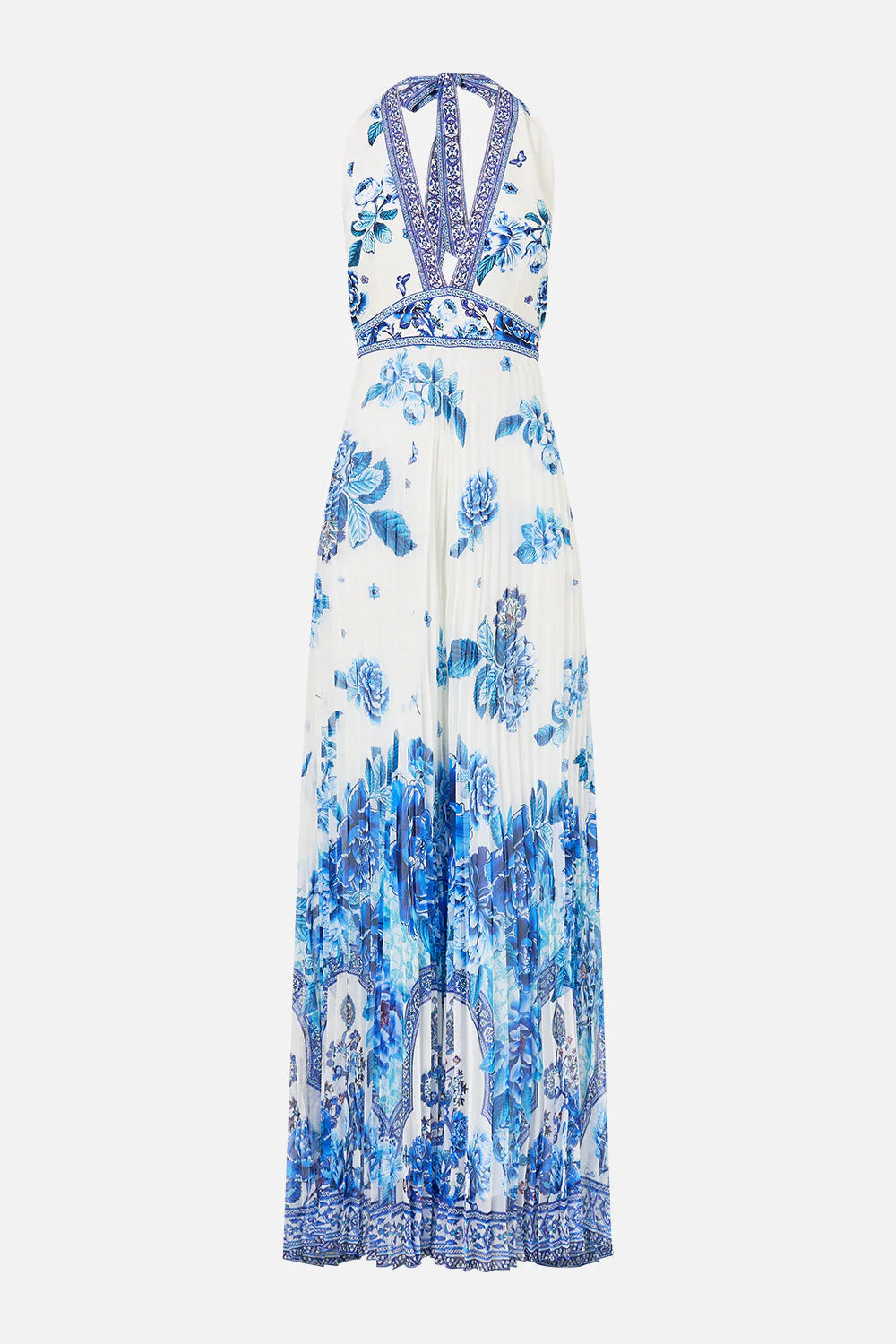 TIE NECK HALTER JUMPSUIT