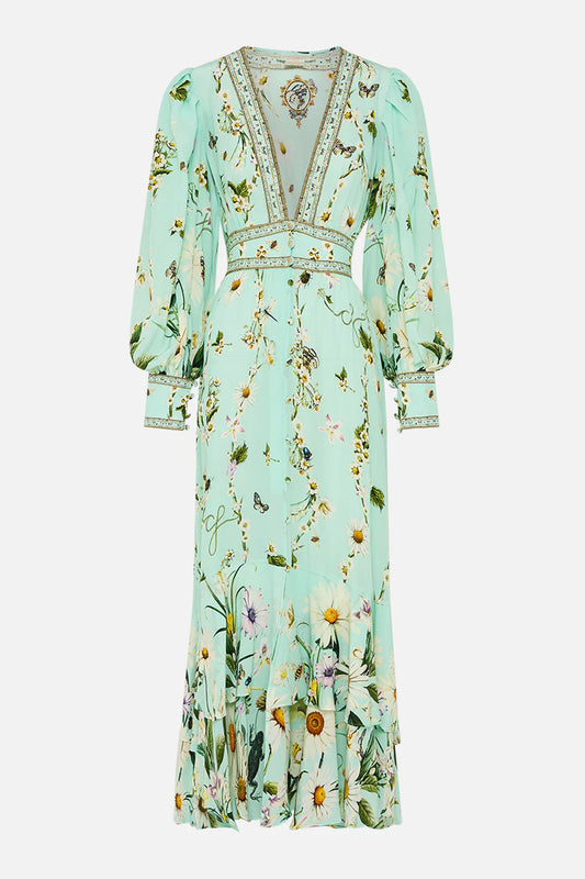 LONG BUTTON FRONT DRESS