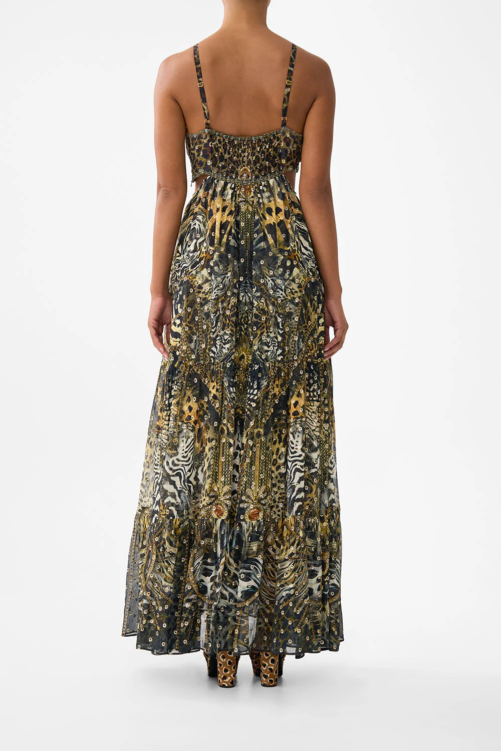 GATHERED CUT OUT DRESS