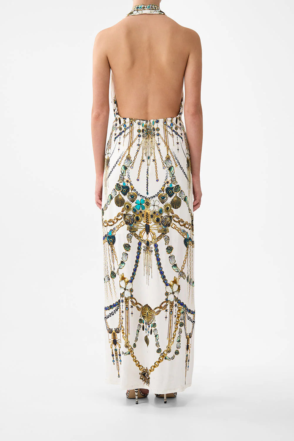 DEEP COWEL PLUNGE DRESS