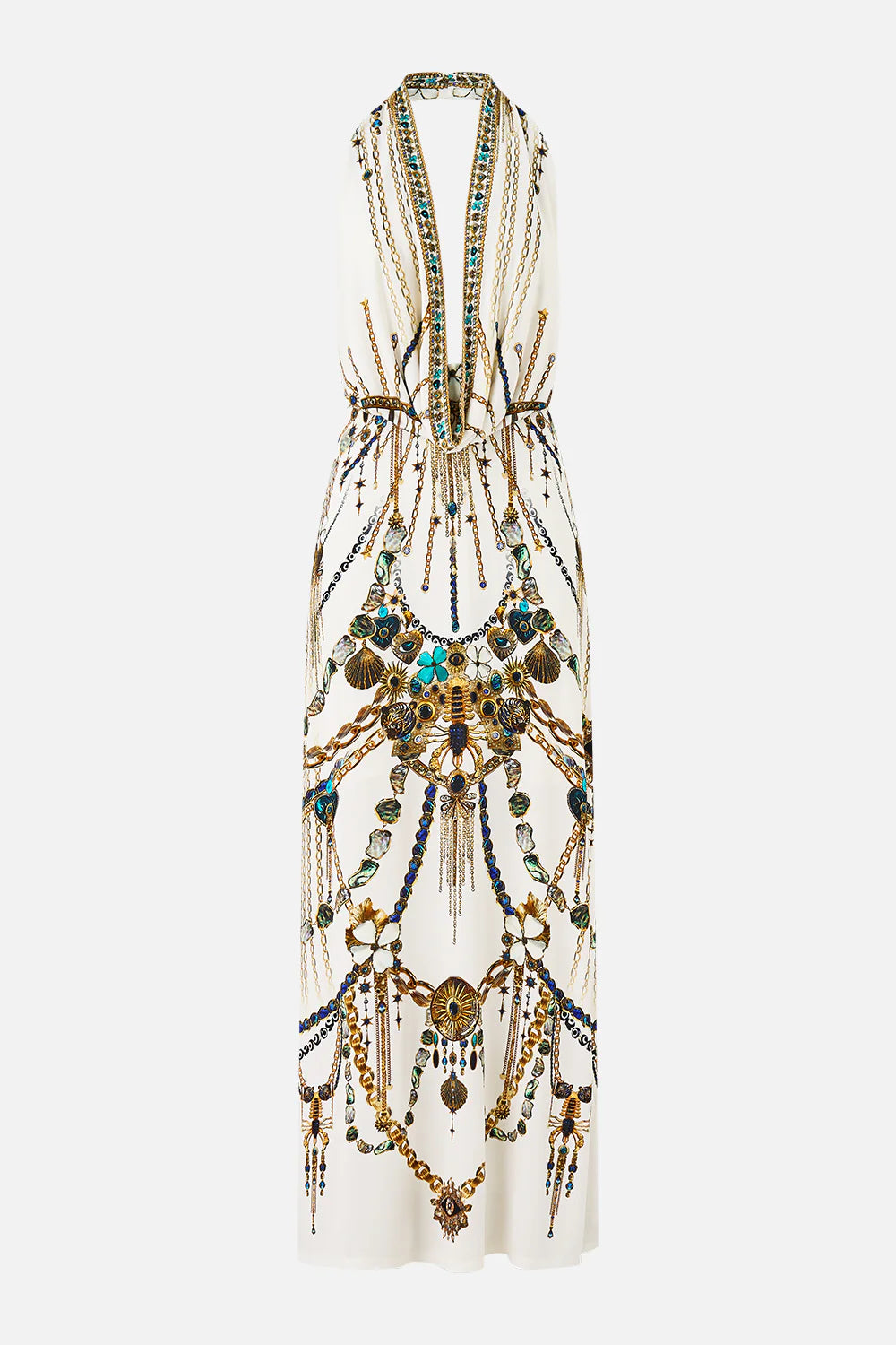 DEEP COWEL PLUNGE DRESS