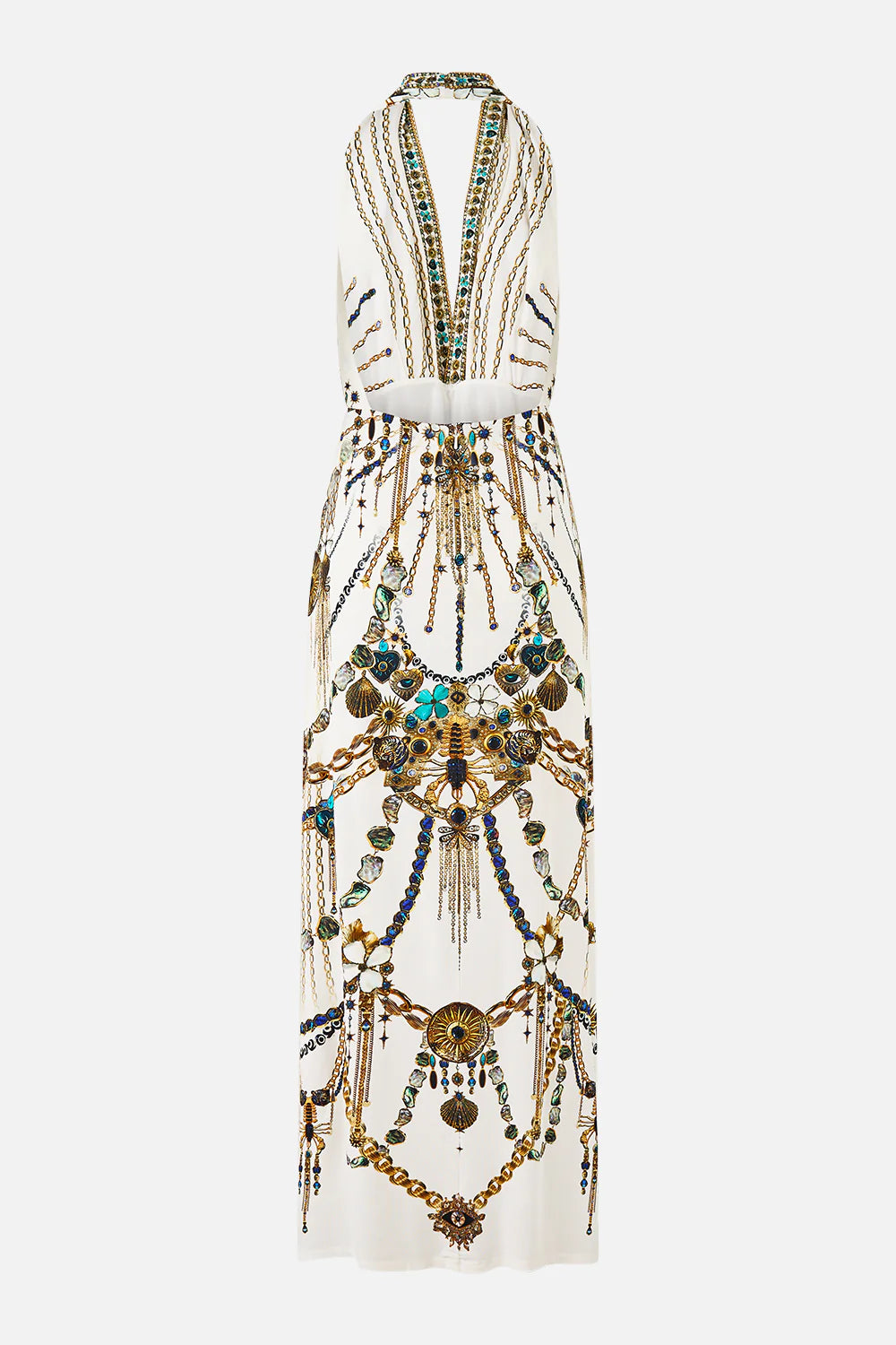 DEEP COWEL PLUNGE DRESS