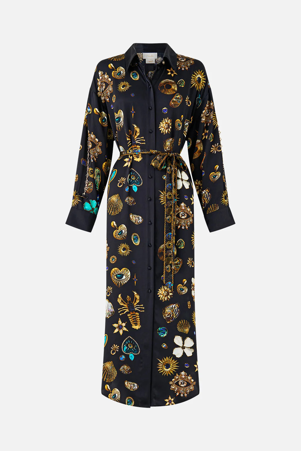 SHIRT DRESS W  BACK BUTTON DETAIL