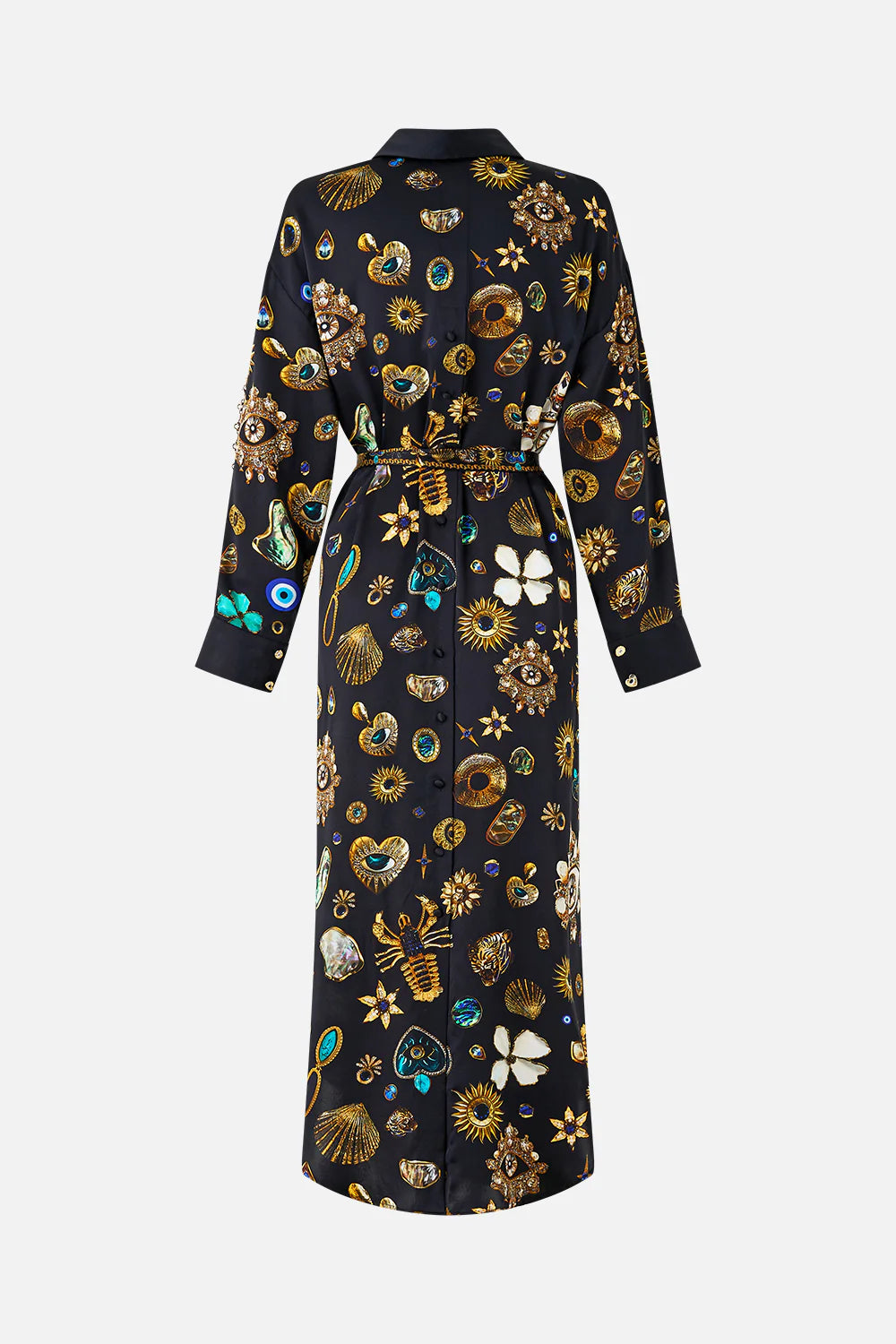 SHIRT DRESS W  BACK BUTTON DETAIL