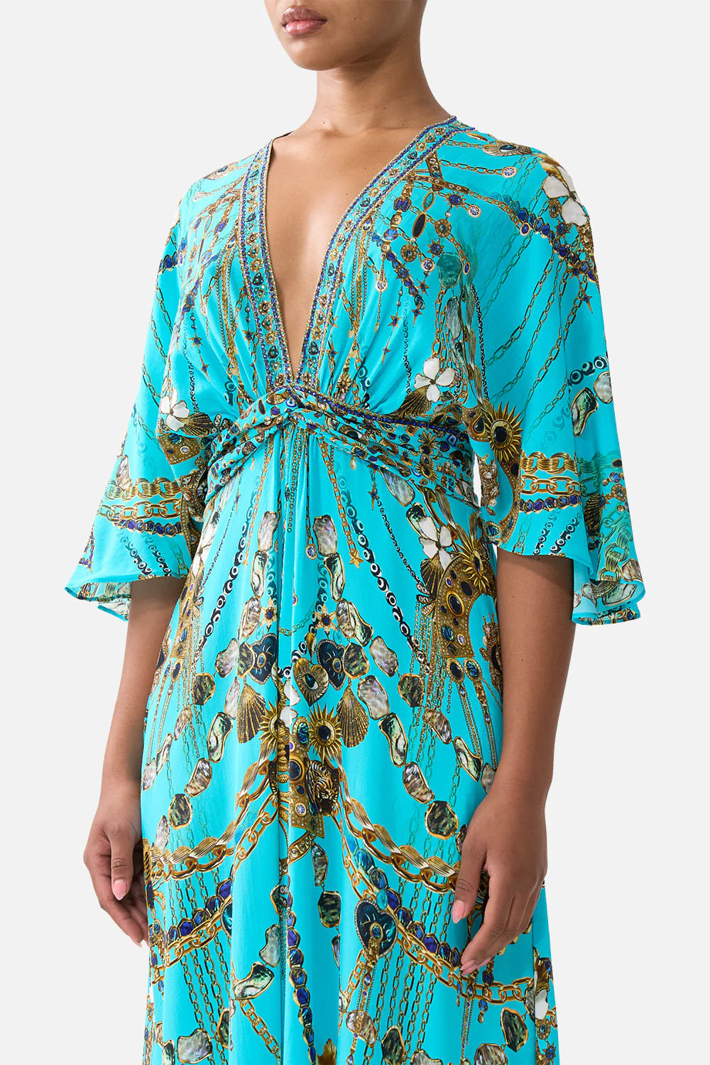 TWIST FRONT WAISTED DRESS