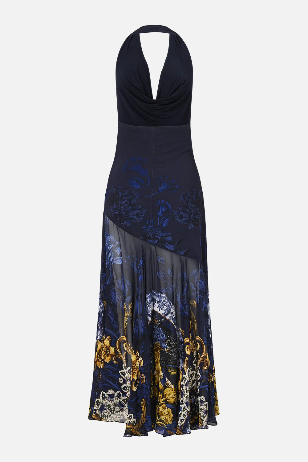 COWL NECK HALTER DRESS