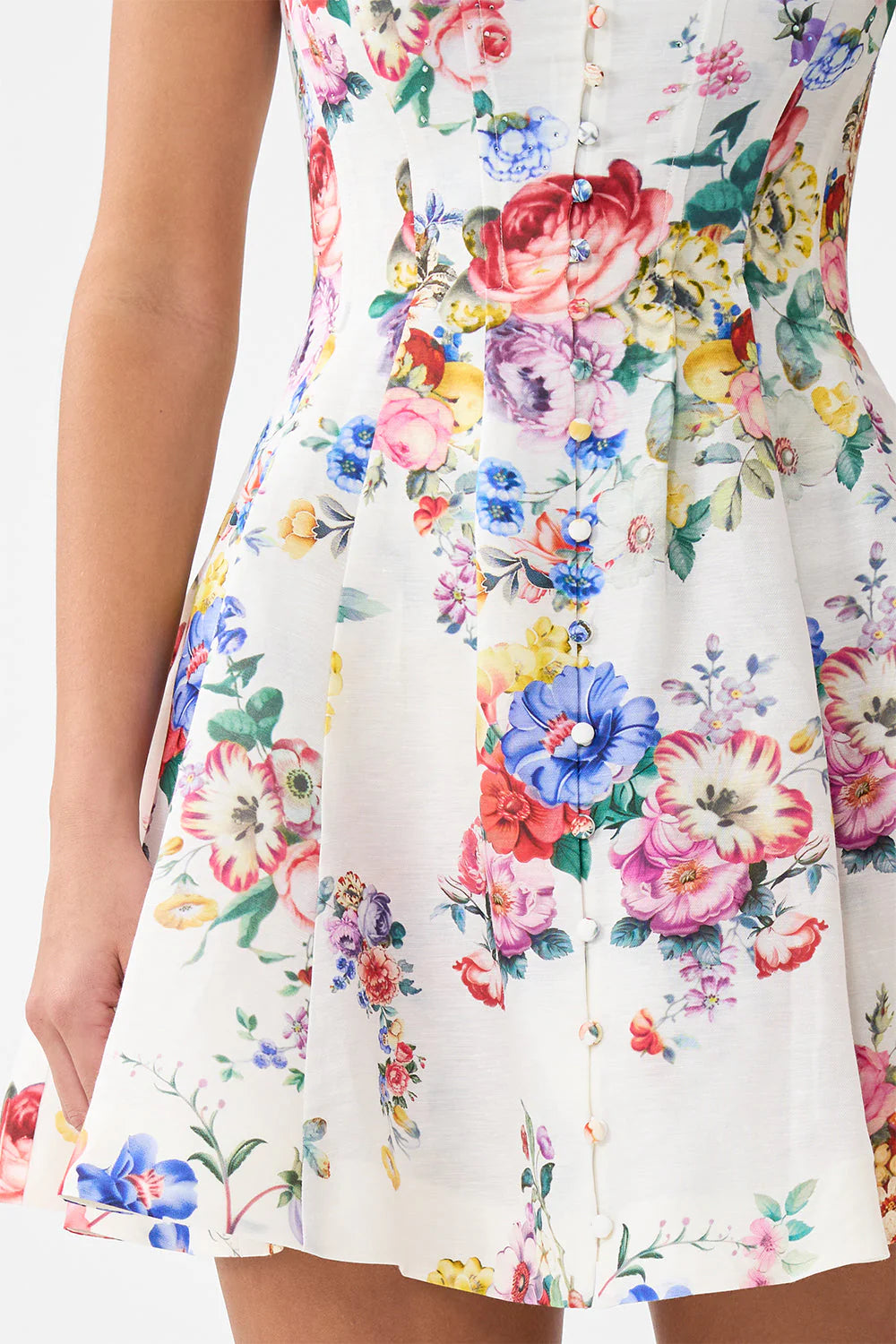 CORSET DRESS W SHORT FLARED SKIRT